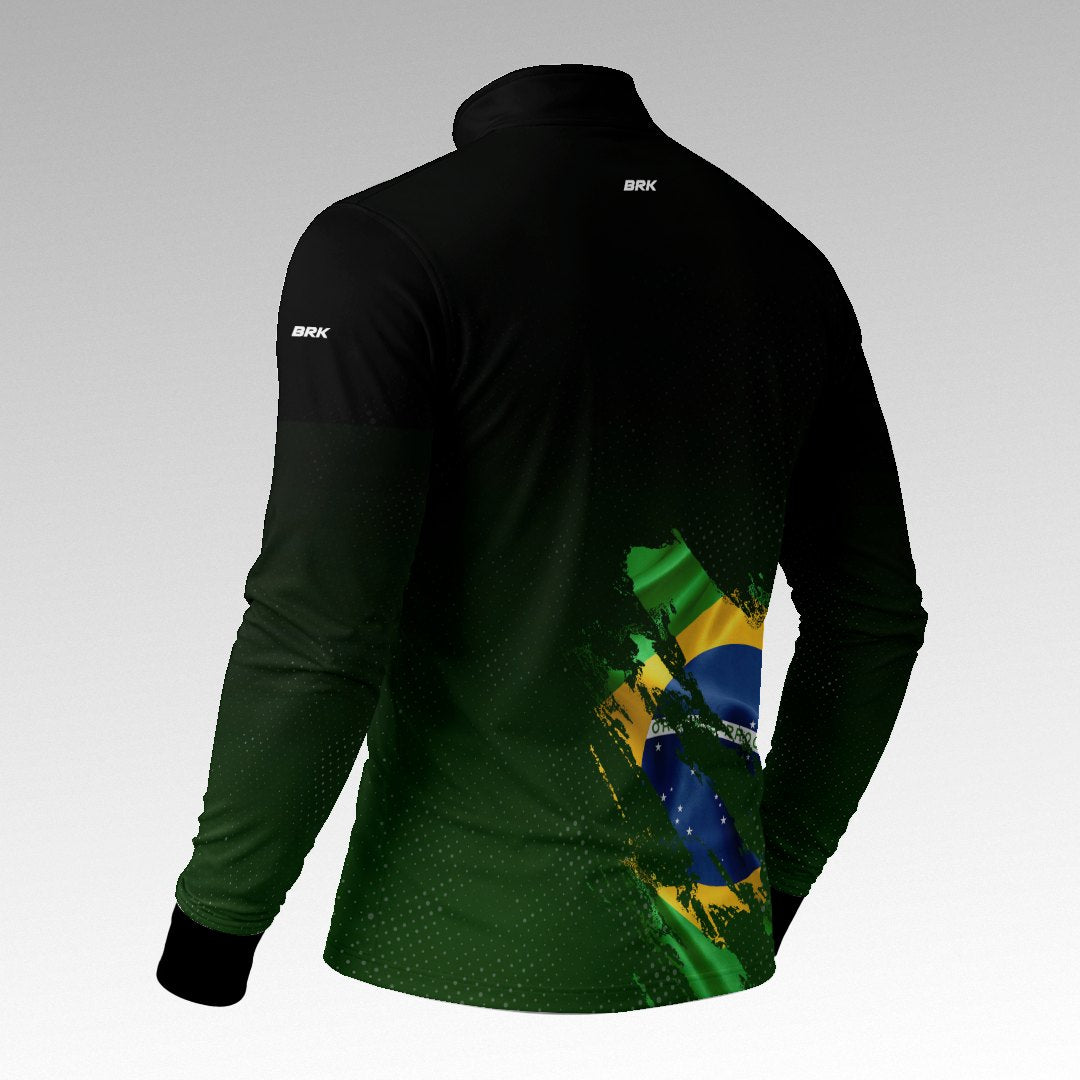 Camisa Agro Brk Bandeira Brasil Lateral com Proteção Solar UV50+