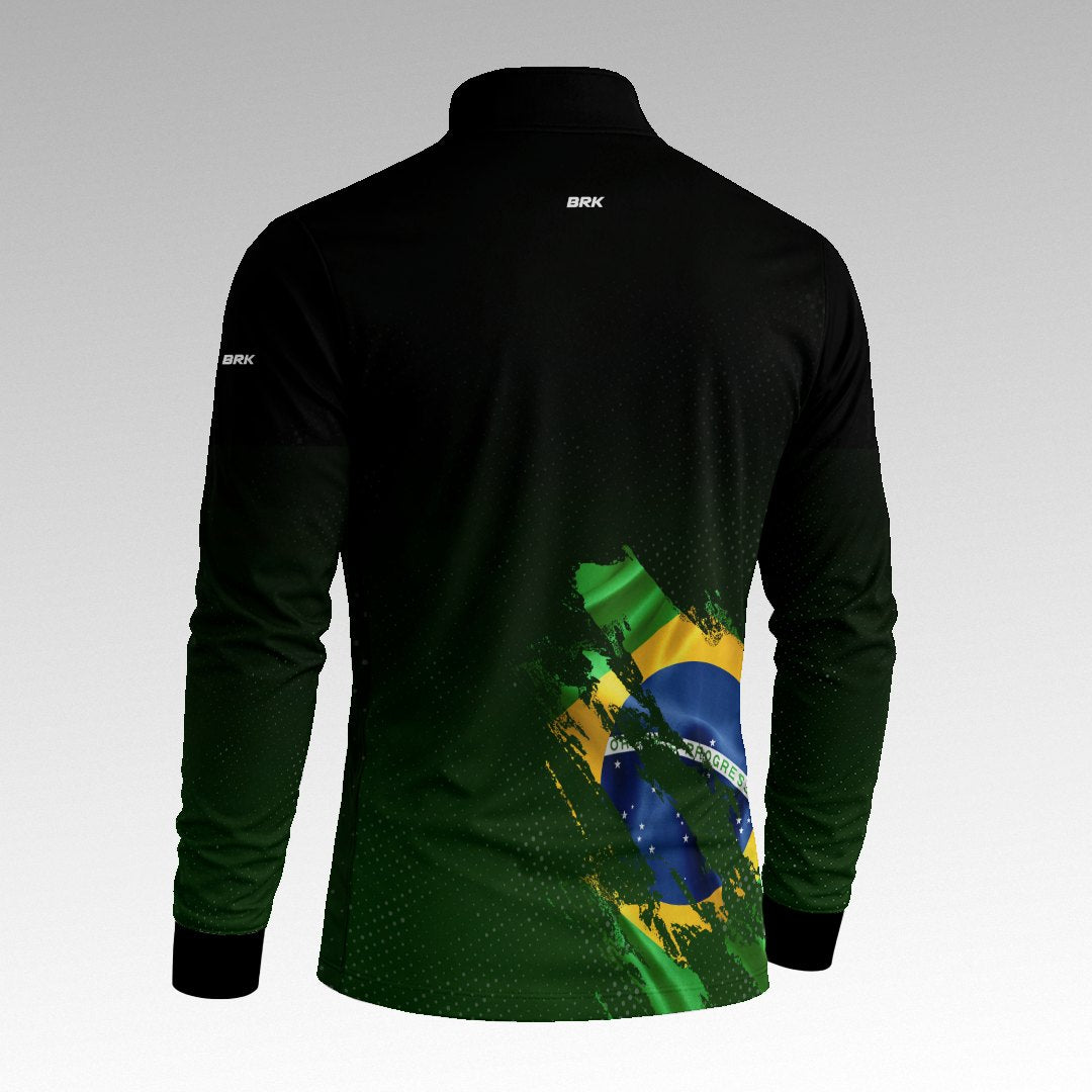 Camisa Agro Brk Bandeira Brasil Lateral com Proteção Solar UV50+