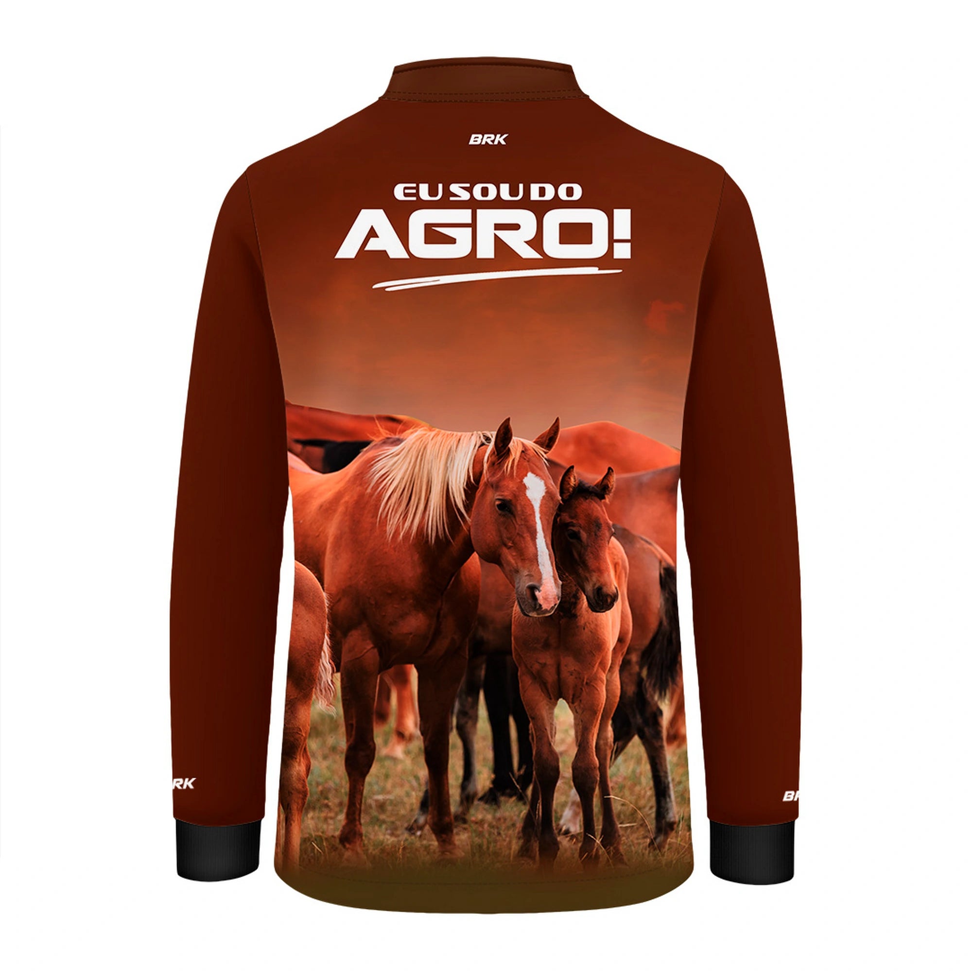 Camisa UV50 Agro Infantil Brk Eu Sou do Agro Azul Brasil