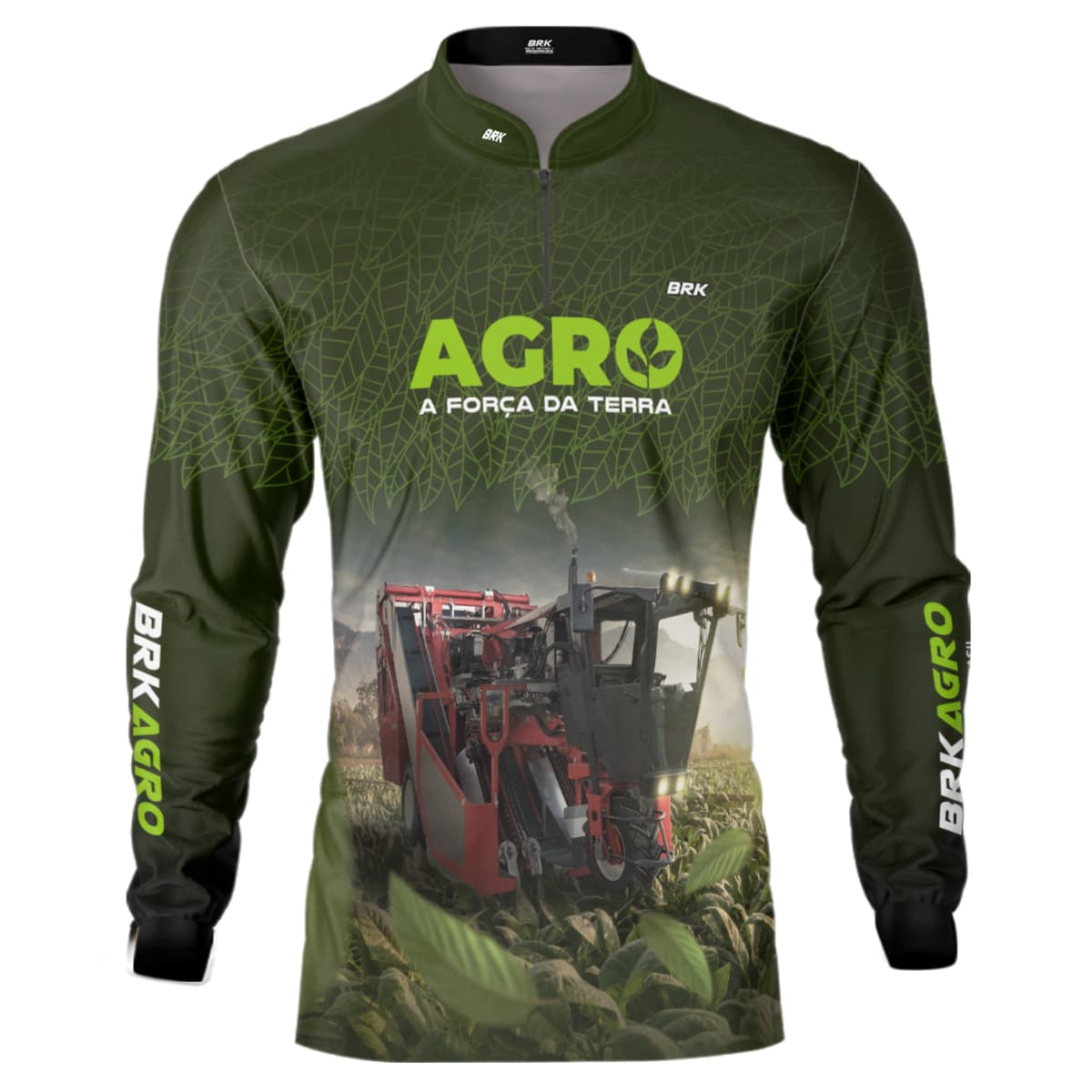 Camisa Agro Brk Plantação de Tabaco Força da Terra com Proteção Solar UV50+ - Brk Agro