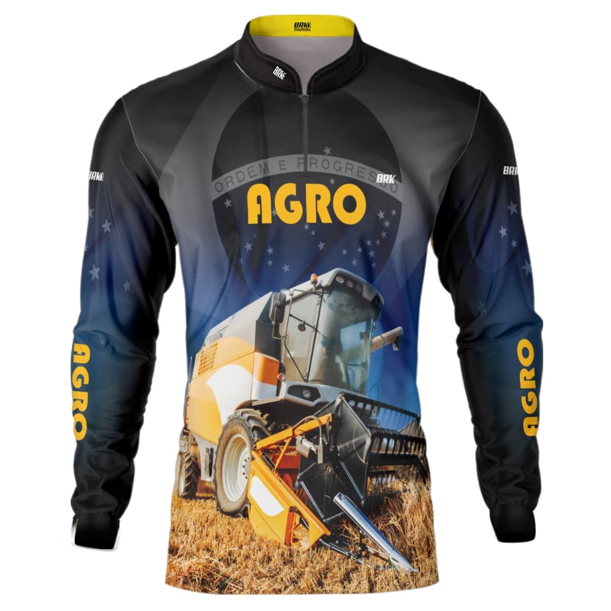 Camisa Agro Brk Colheitadeira Agro com Proteção Solar UV50+ - Brk Agro