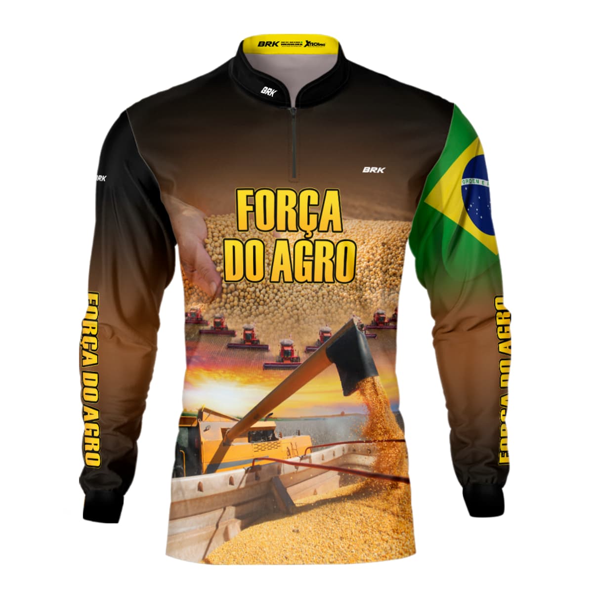 Camisa Agro Brk Produtor de Soja com UV50+ - Brk Agro