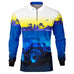 Camisa Branca e Azul Brk Agro New Holland Maquinário com Proteção Solar UV50+ - Brk Agro