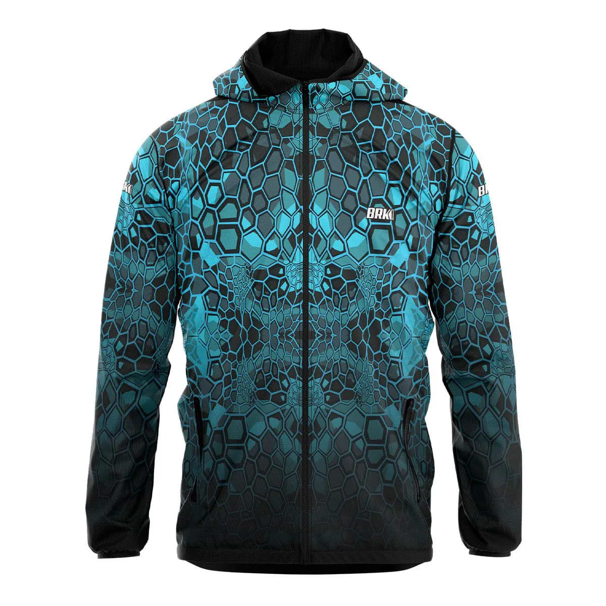 Jaqueta Corta Vento Brk Agro Repelente à Àgua - Blue Snake com Proteção Solar UV50+ - Brk Agro