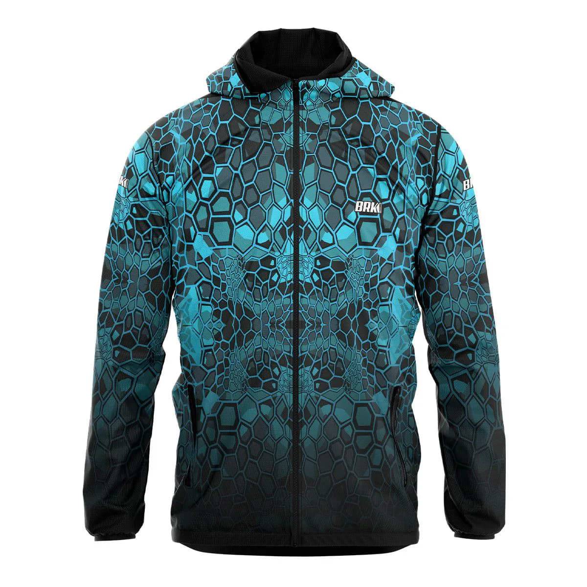 Jaqueta Corta Vento Brk Agro Repelente à Àgua - Blue Snake com Proteção Solar UV50+ - Brk Agro