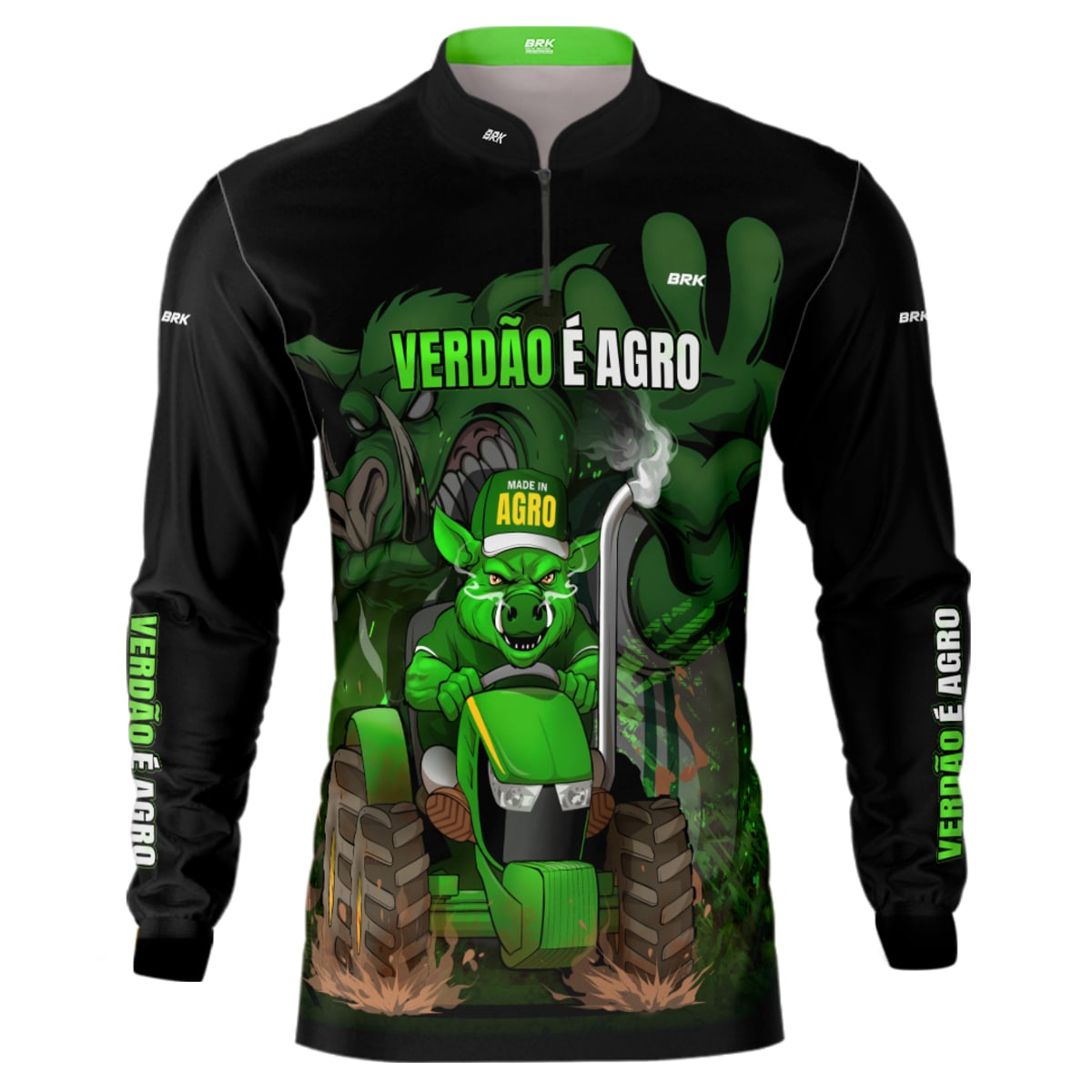 Camisa de Futebol Brk Verdão é Agro com UV50+ - Brk Agro