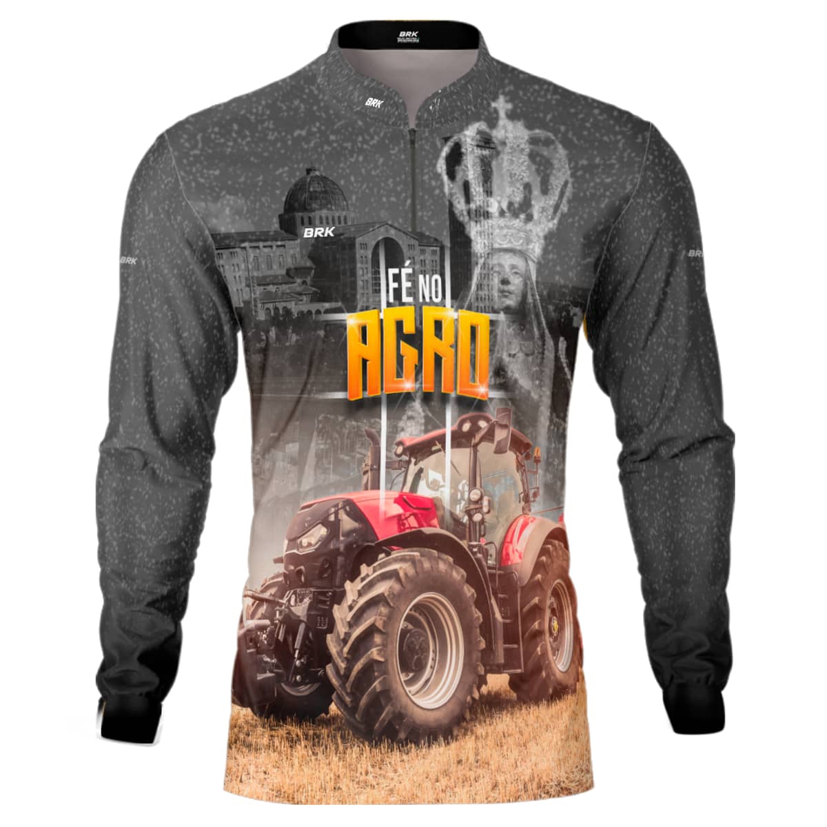Camisa Agro Brk Padroeira Fé no Agro com Proteção Solar UV50+ - Brk Agro
