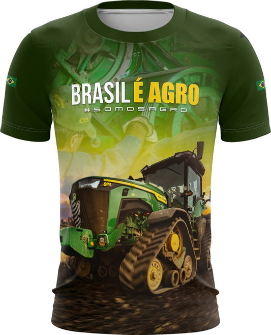 Camiseta Agro Brk Brasil é Agro 02 Com Proteção Solar UV50+ Envio Imediato - Brk Agro