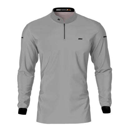 Camisa Masculina Agro Brk Básica Cinza Claro com Proteção Solar UV50+ Envio Imediato - Brk Agro