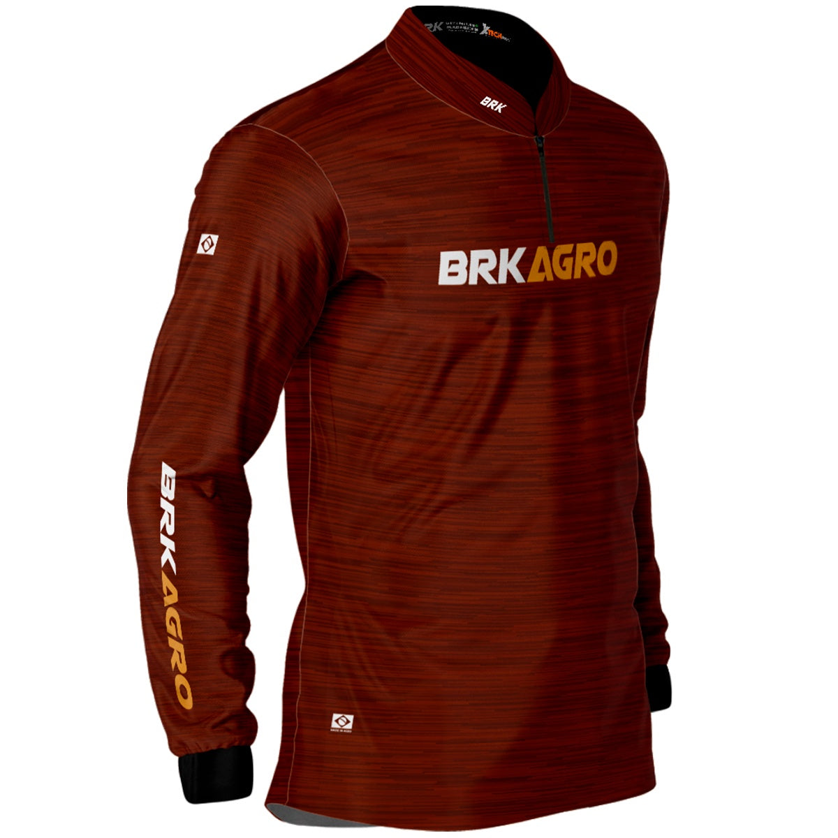 Camisa Agro Brk Mescla Marrom Yellowstone com Proteção Solar UV50+ - Brk Agro