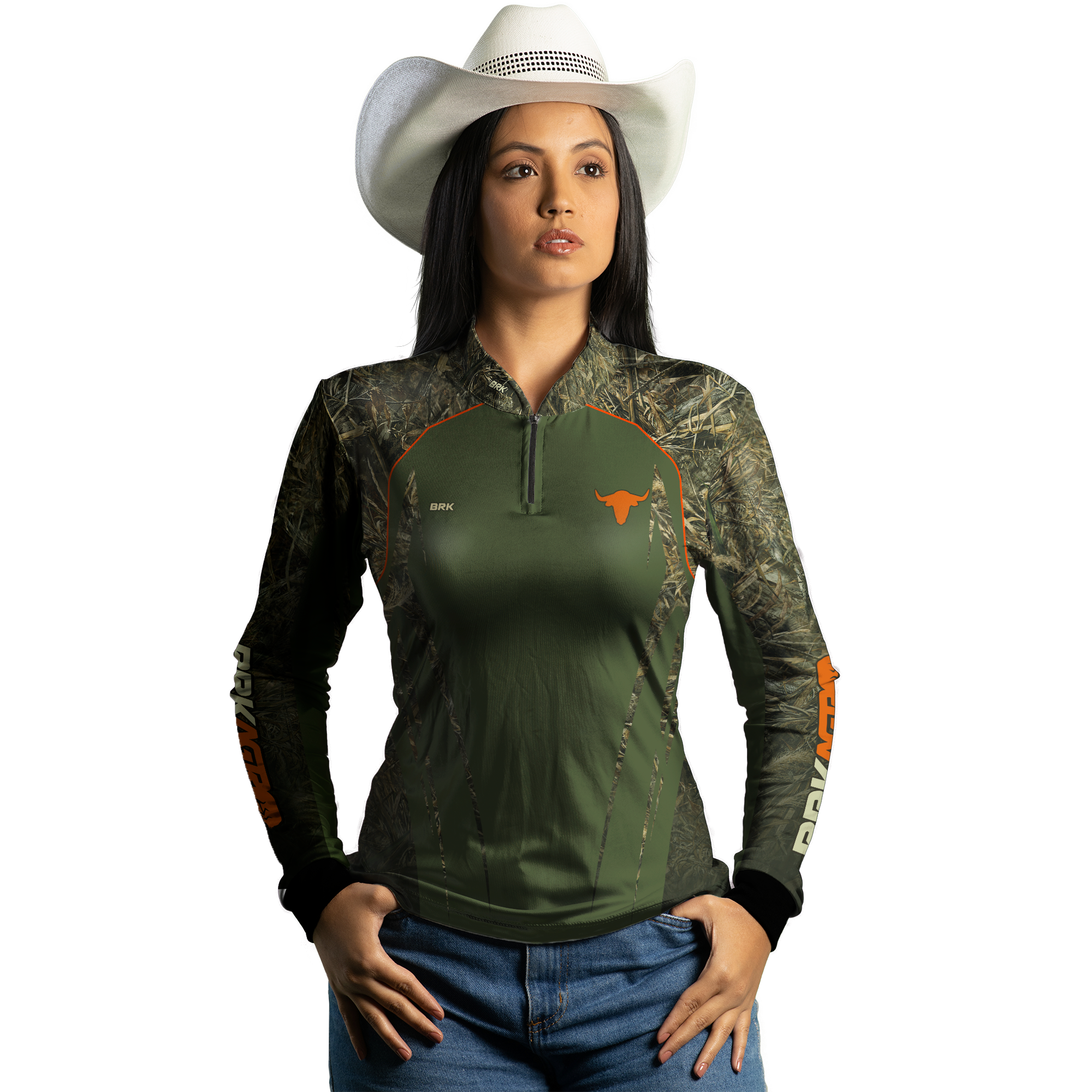Camisa Agro Feminina Brk Agronomia Real Tree com UV50+ - Brk Agro