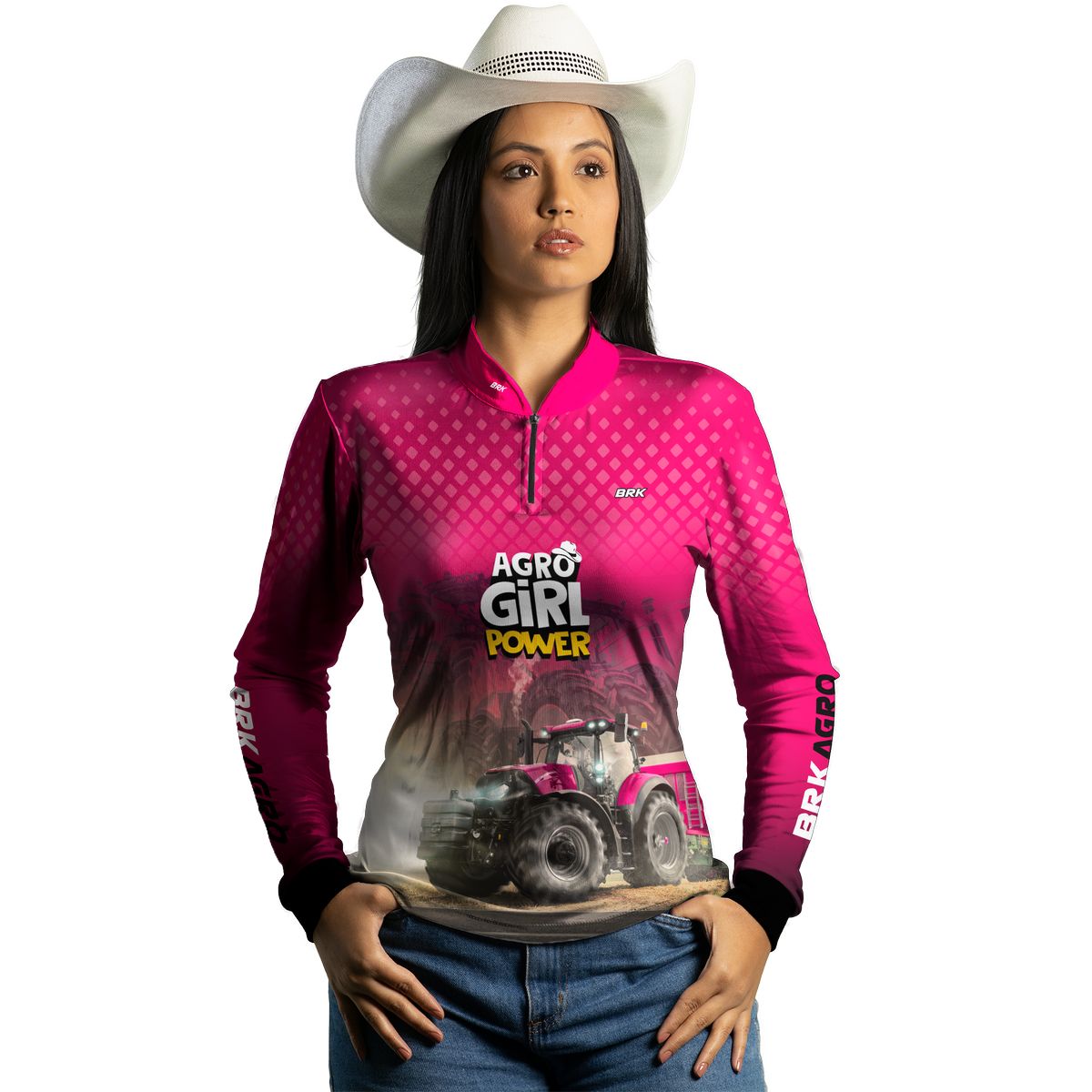 Camisa Agro Feminina Brk Agro Girl Power com Proteção Solar UV50+ - Brk Agro
