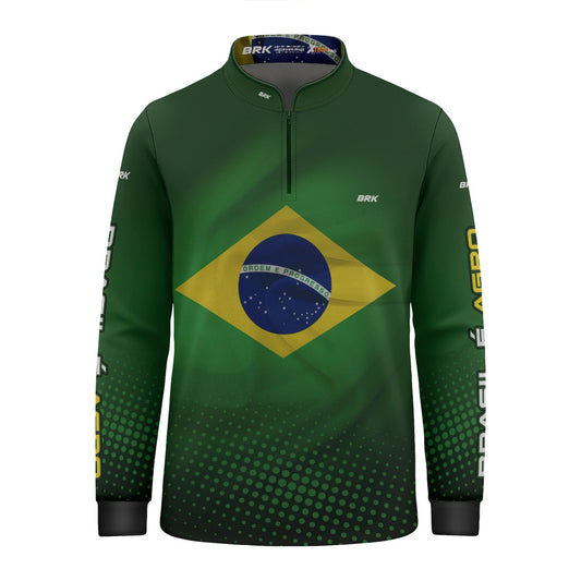 Camisa Infantil Agro Brk Brasil É Agro com Proteção Solar UV50+