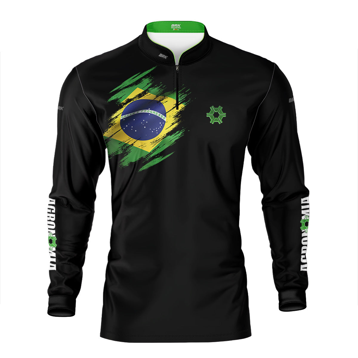 Kit 1 Boné Trucker Brk Mapa do Brasil + Camisa Brk Agro Agronomia com Proteção UV50++ - Brk Agro