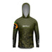 Camisa de Pesca com Capuz Brk Camuflado Verde Brasil com Proteção UV50+ - Brk Agro