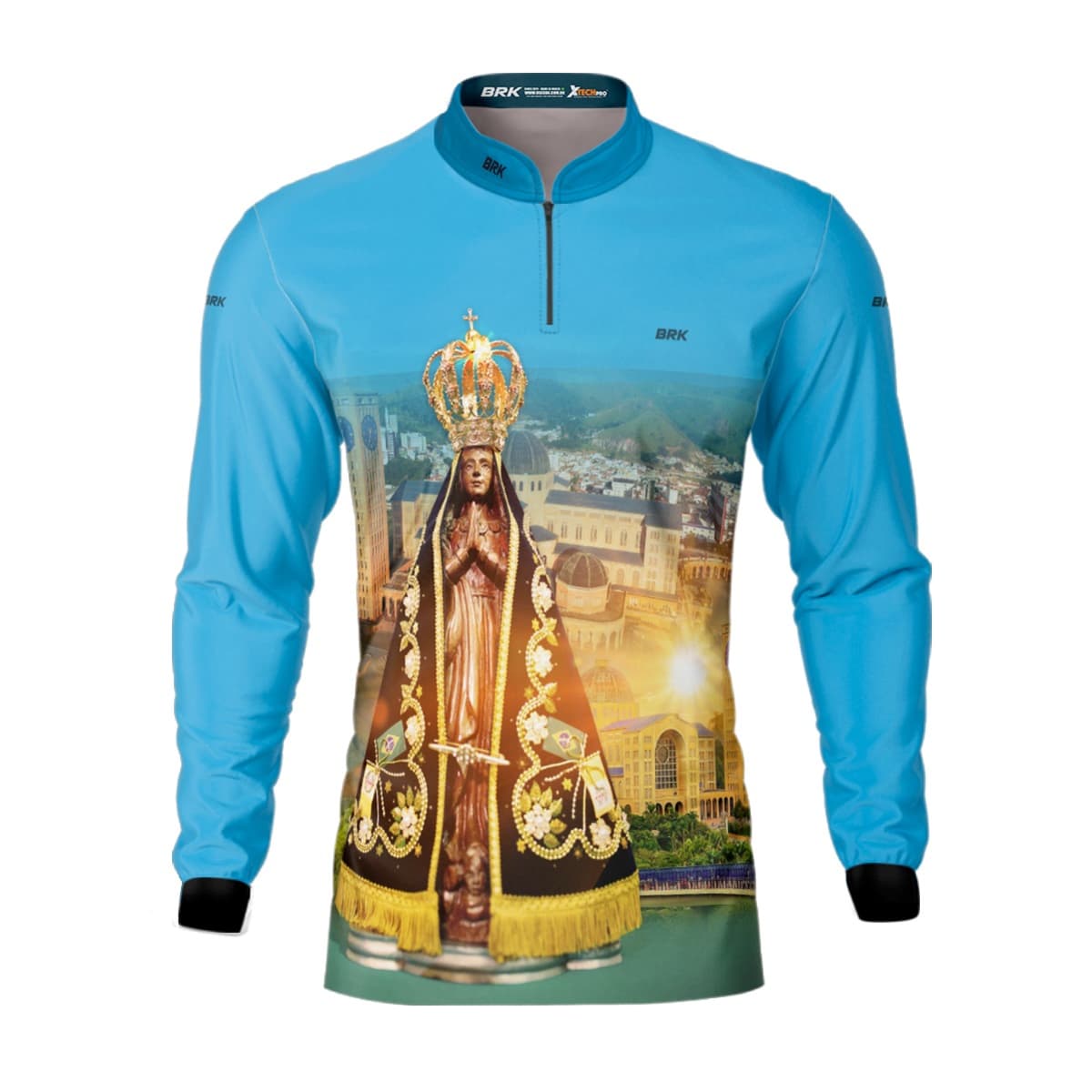 Camisa Agro Brk Azul Nossa Senhora com Proteção Solar UV50+ - Brk Agro