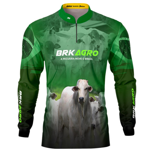 Camisa Agro Brk Nelore Gado de Corte com UV50+ - Brk Agro