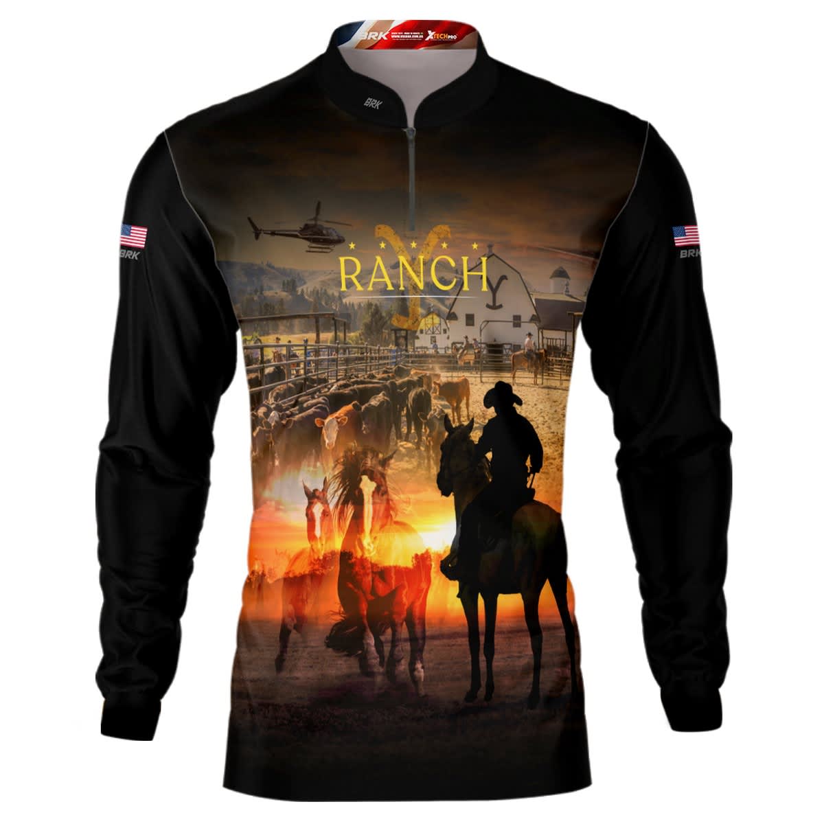 Camisa Agro Brk Ranch Yellowstone com Proteção Solar UV50+ - BRK AGRO