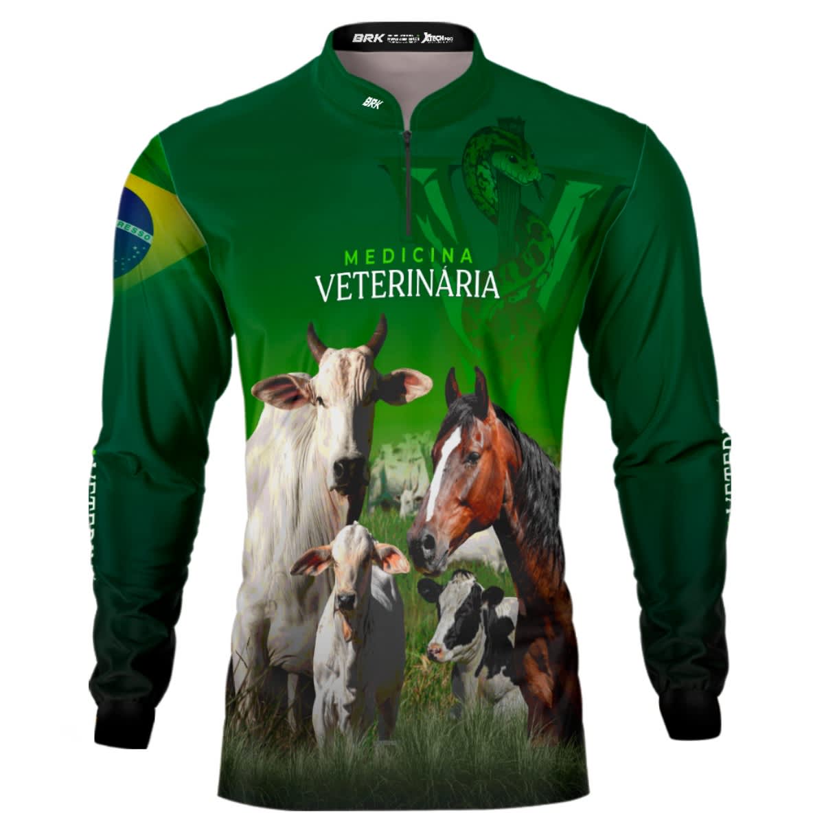 Camisa Agro Brk Medicina Veterinaria com UV50+ - BRK AGRO