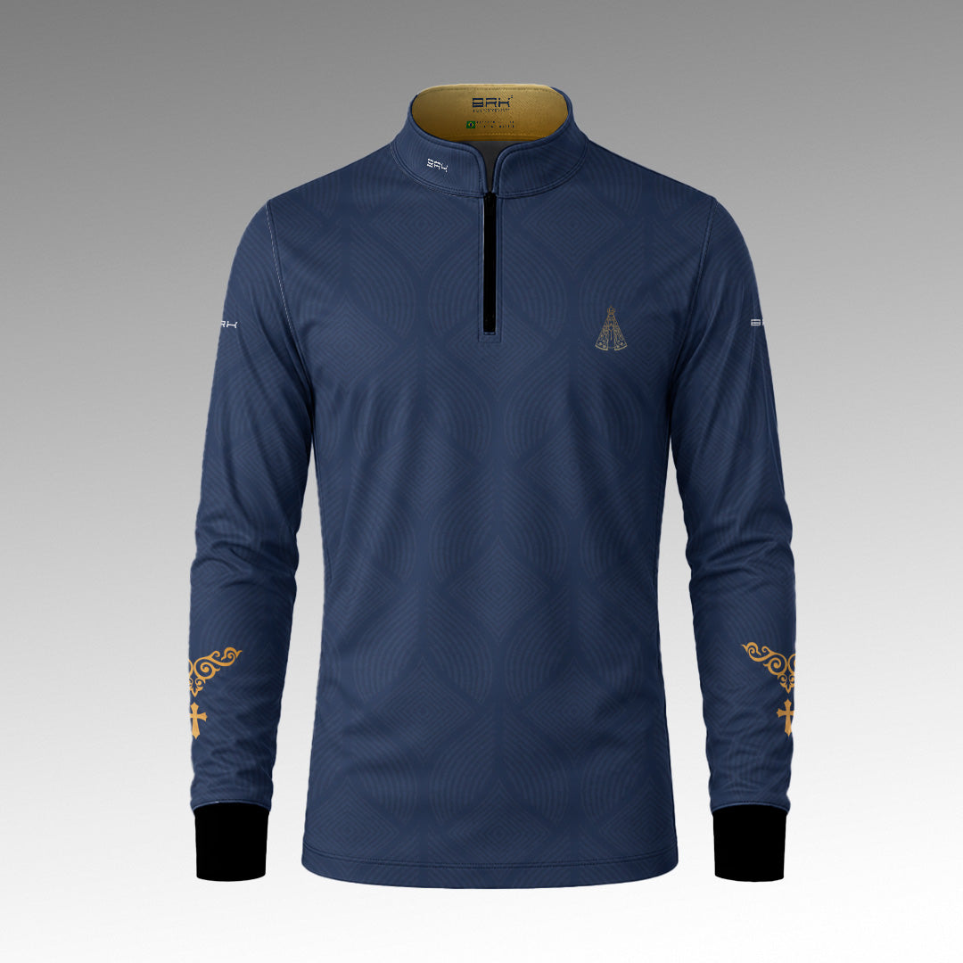 Camisa Brk Nossa Senhora Aparecida Medalha Azul com Proteção Solar UV50+