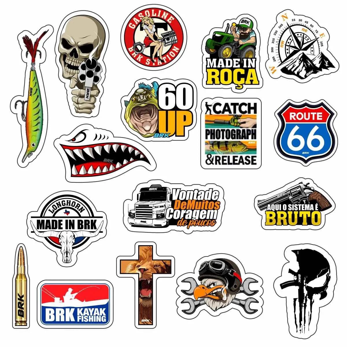 Cartela de Adesivos Brk com 17 adesivos - Brk Agro