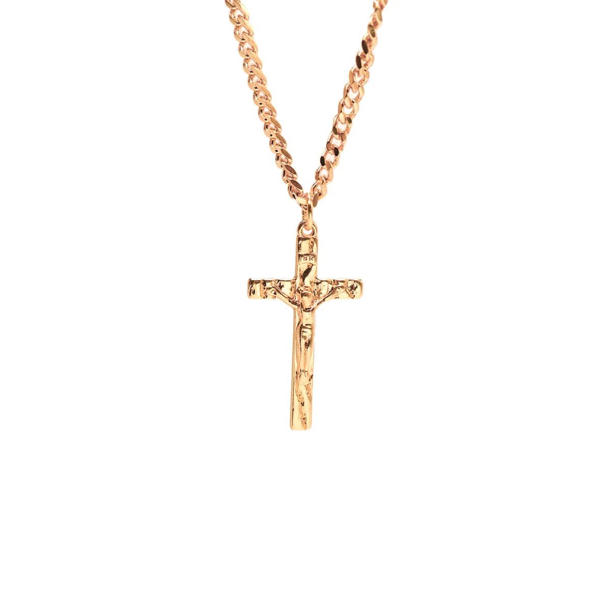 Corrente Pingente Brk Cruz Quadrada Dourada - Brk Agro