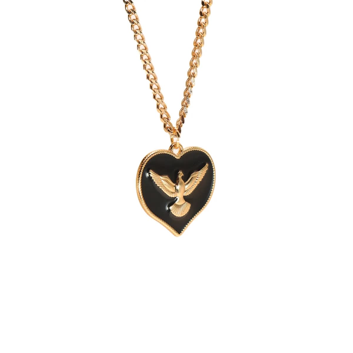 Corrente Pingente Brk Espirito Santo Coração Dourado - Brk Agro