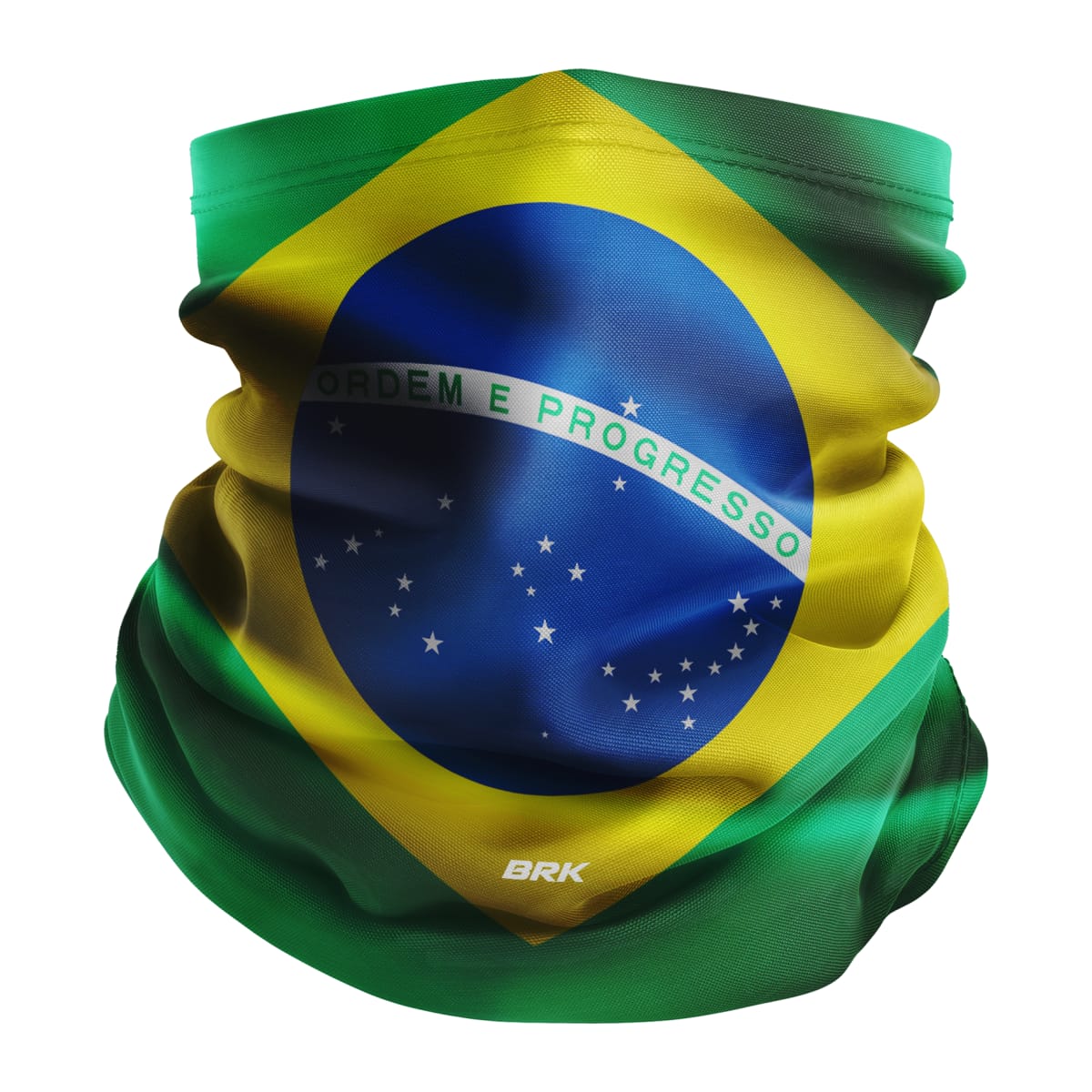 Bandana Tubeneck Agro Brk Multifuncional Bandeira do Brasil 3 com Proteção Solar UV50+ - Brk Agro