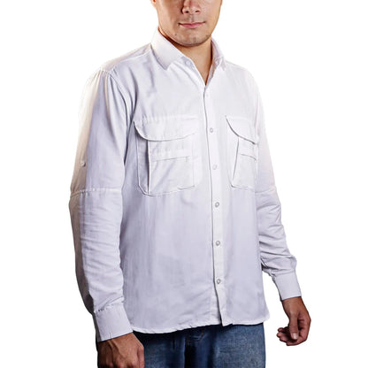 Camisa Work Agro Brk Branca com Proteção Solar UV50+ - Brk Agro
