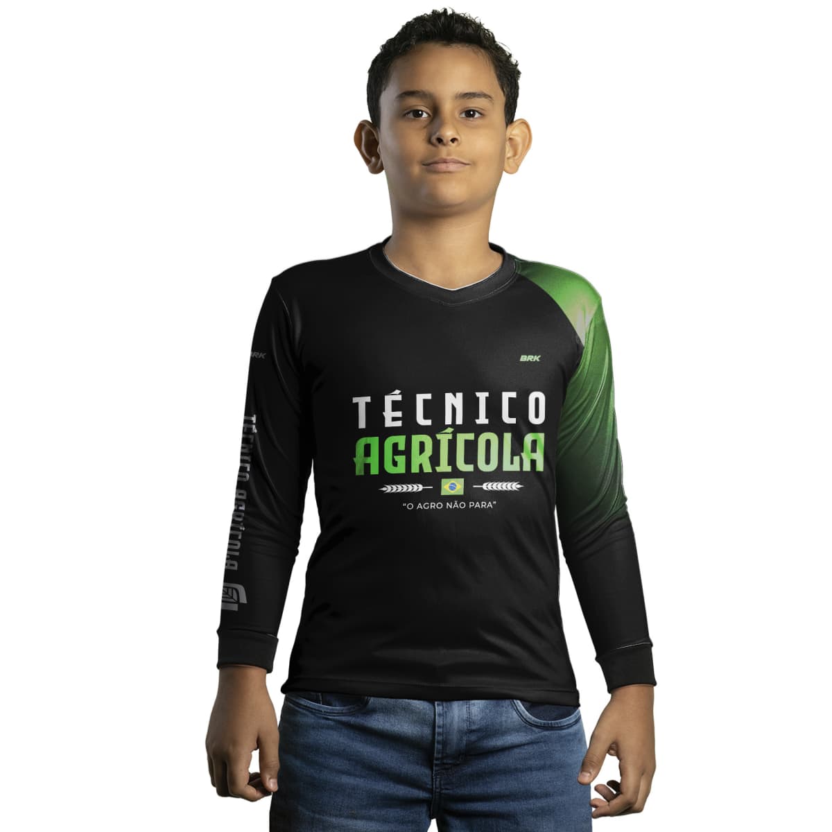 Camisa Infantil Agro Brk Técnico Agrícola UV50+ - Brk Agro