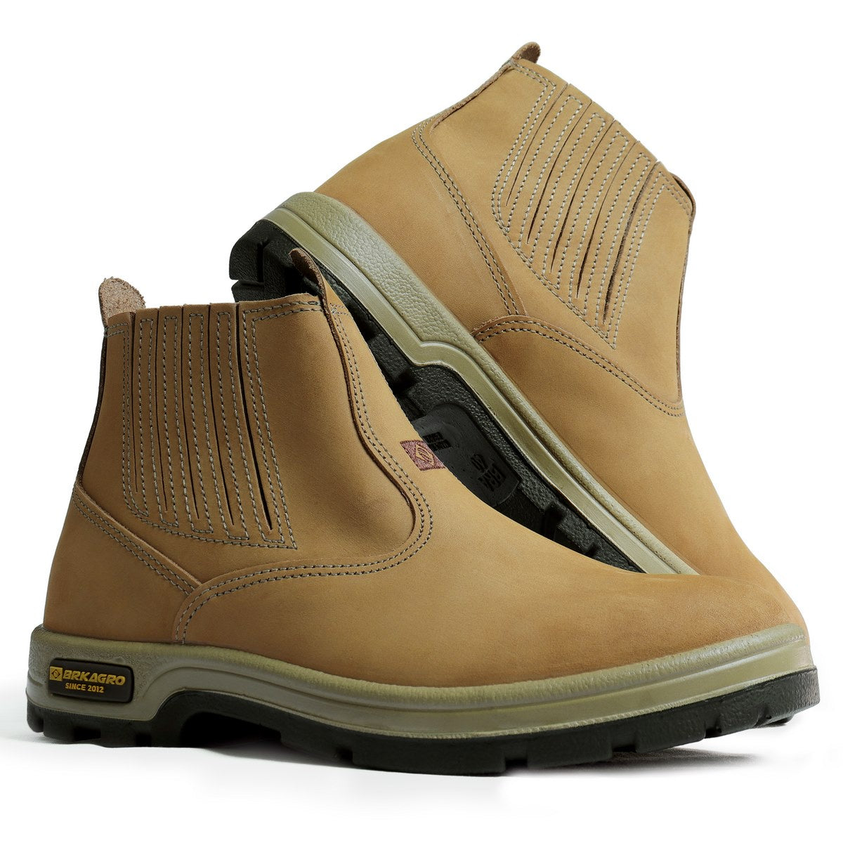 Botina de Couro Legítimo Brk Agro - Bege - Brk Agro