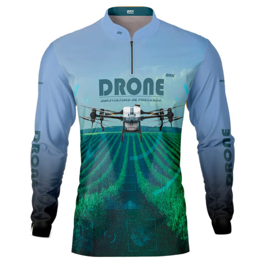Camisa Agro Brk Drone Pulverizador com Proteção Solar UV50+ - Brk Agro