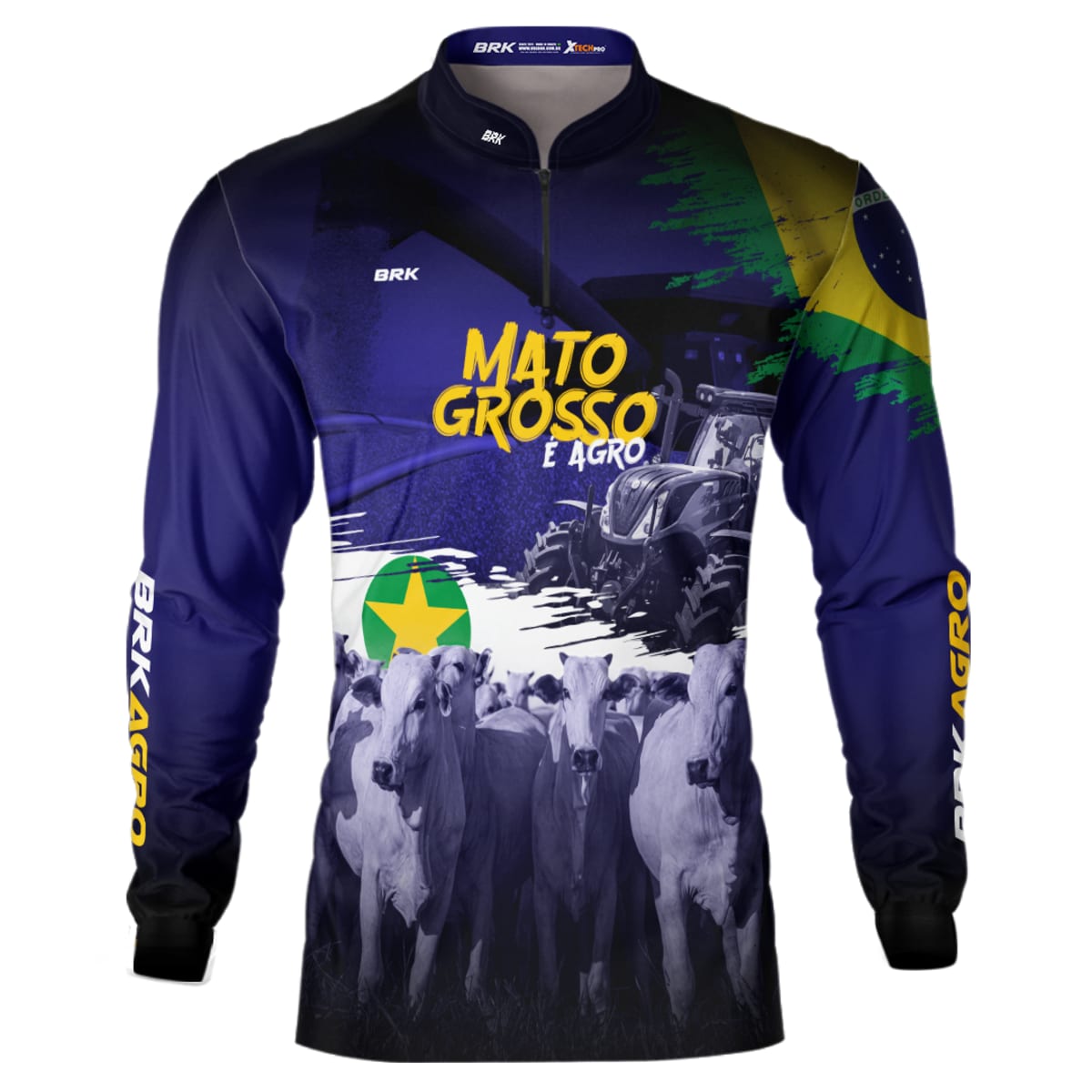 Camisa Agro Brk Agro é Mato Grosso com Proteção Solar UV50+ - BRK AGRO