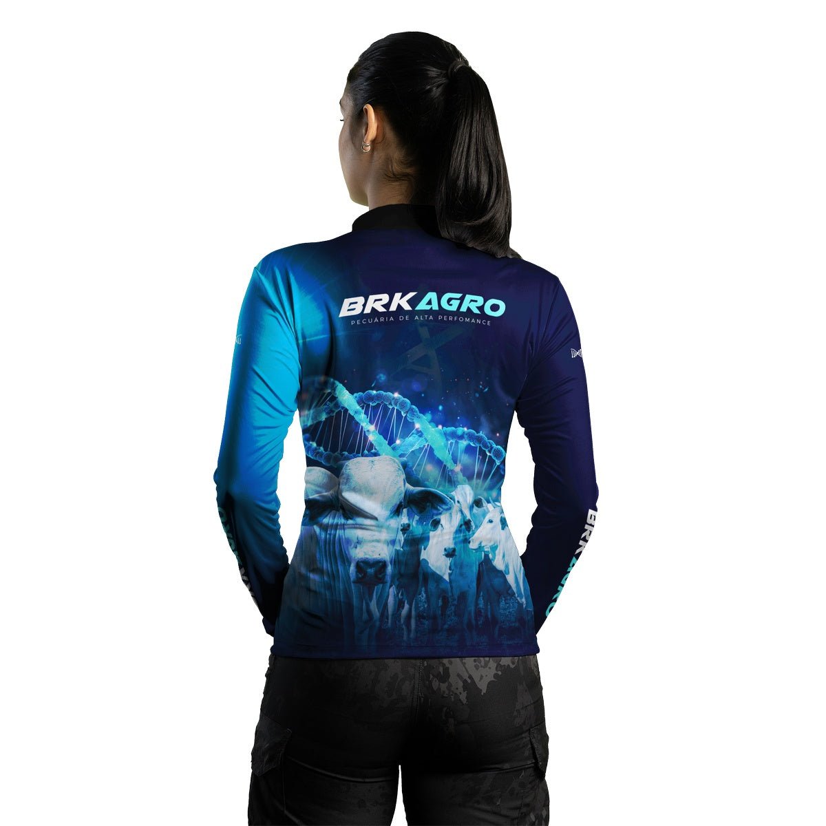 Camisa Agro Brk Pecuária Melhoramento Genético com UV50+ - BRK AGRO