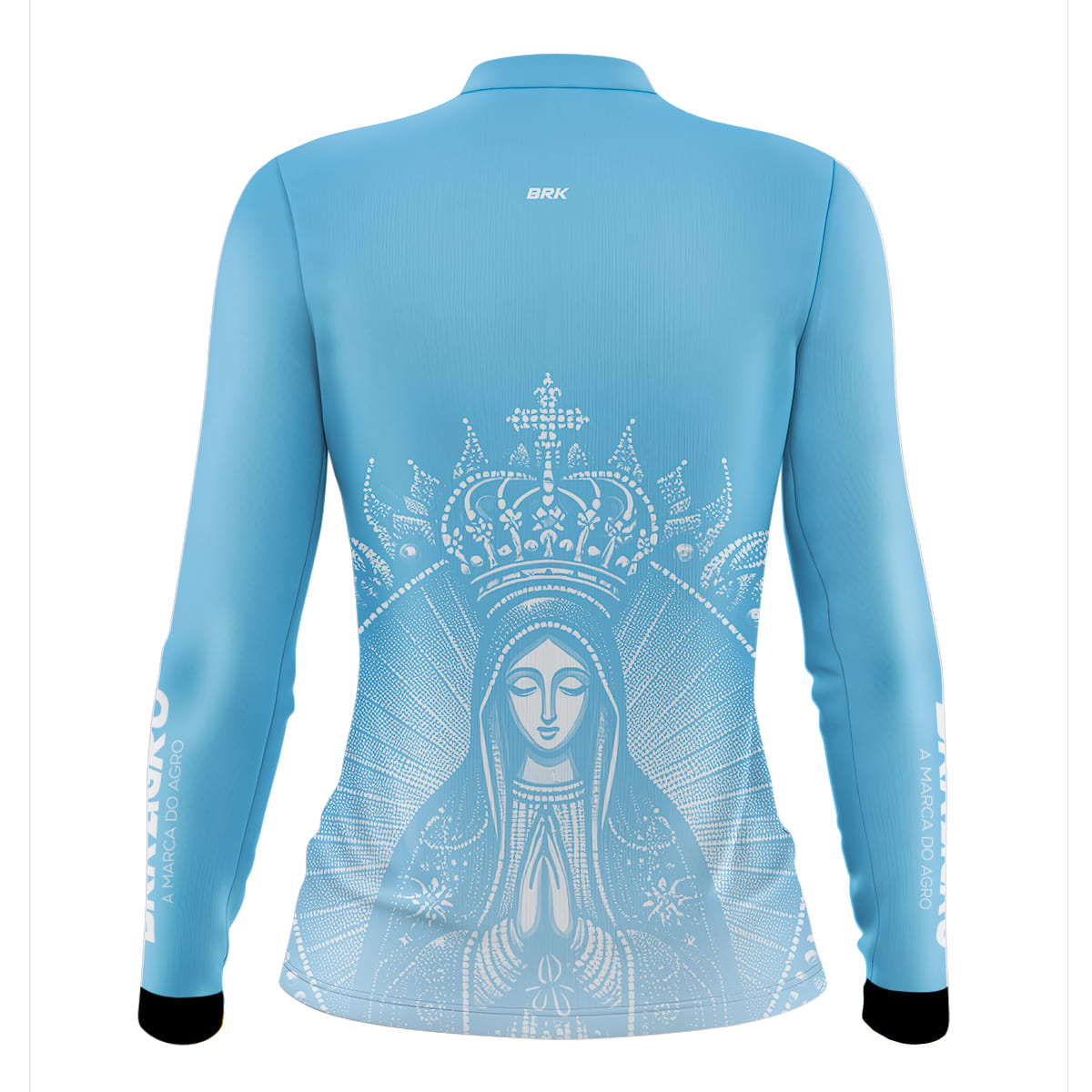 Camisa Agro Brk Feminina Nossa Senhora Azul Clara com Proteção Solar UV50+ - Brk Agro