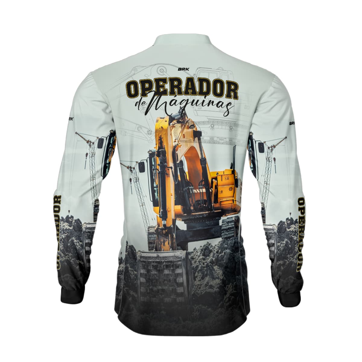 Camisa Agro Brk Operador de Máquinas Escavadeira com UV50+ - Brk Agro