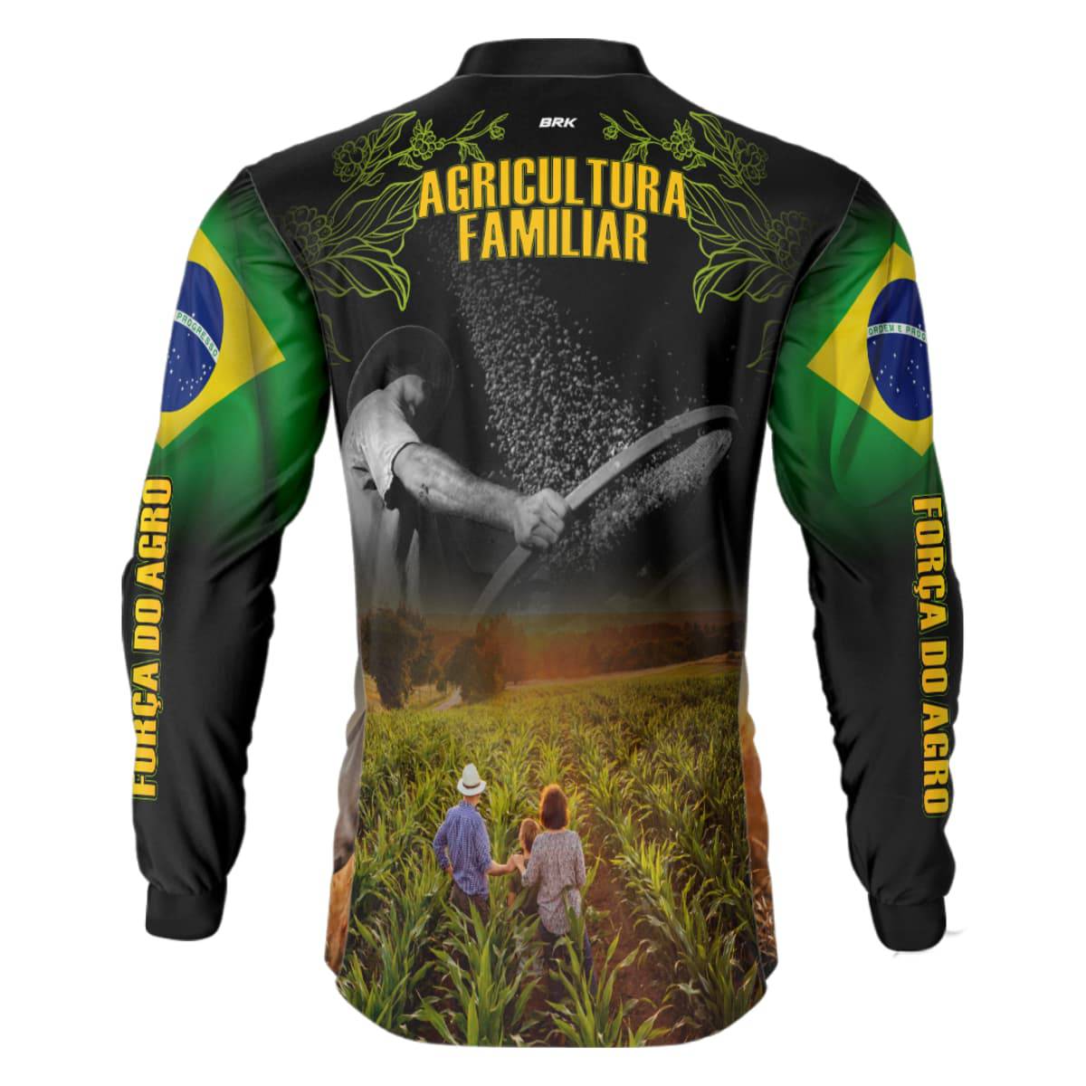 Camisa Agro Brk Agricultura Familiar no Campo com Proteção Solar UV50+ - Brk Agro
