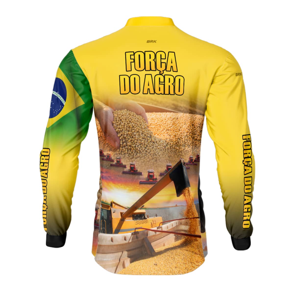Camisa Agro Brk Produtor de Soja Amarela com Proteção Solar UV50+ - Brk Agro