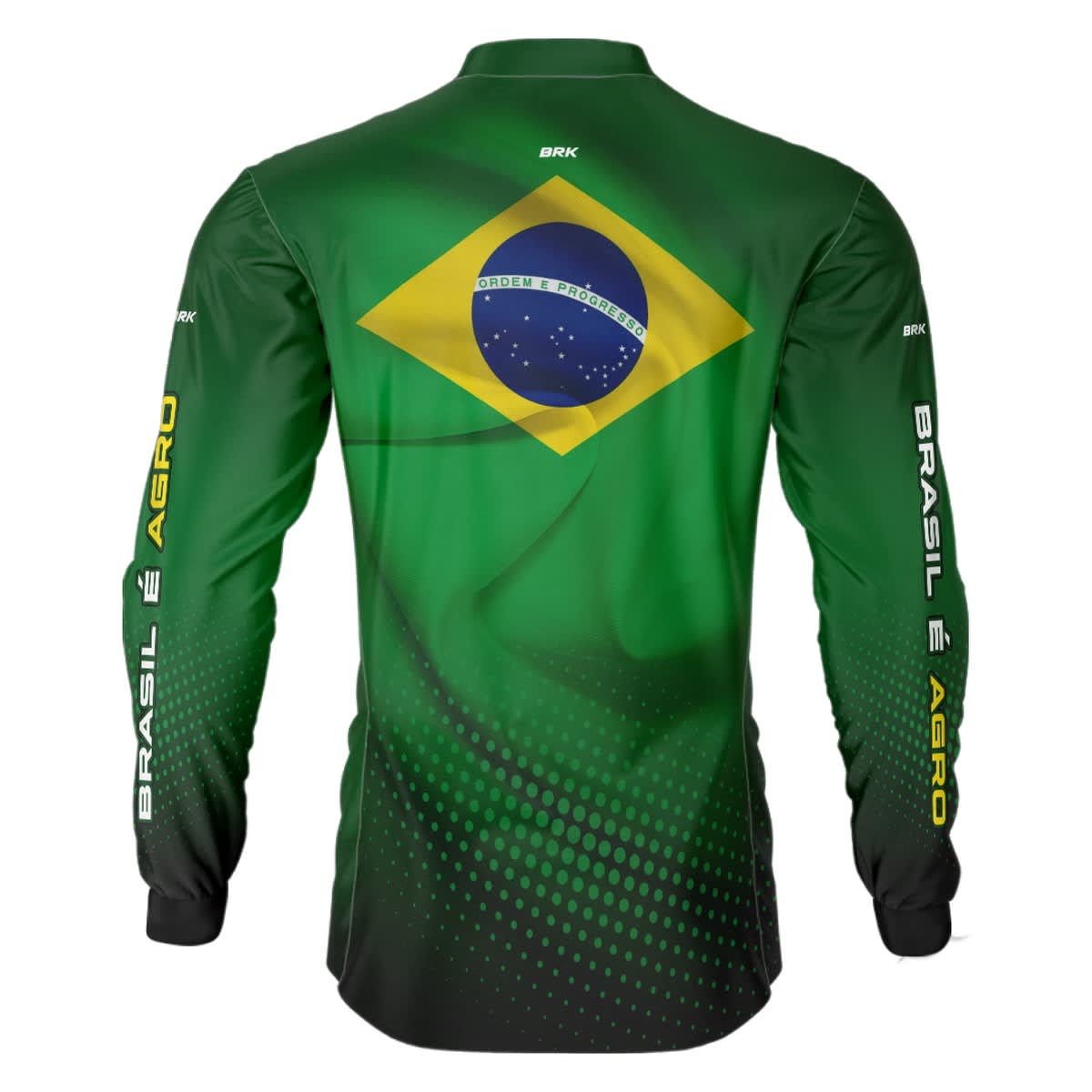 Camisa Agro Brk Brasil É Agro com Proteção Solar UV50+ - Brk Agro