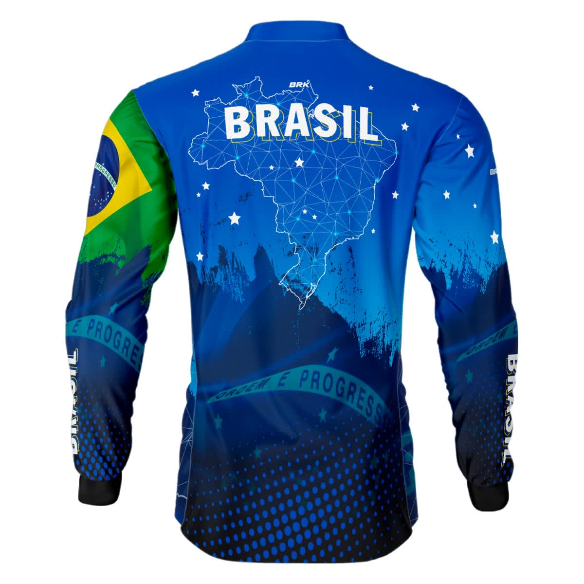 Camisa Brk Brasil Azul com Proteção Solar UV50 Envio Imediato - Brk Agro
