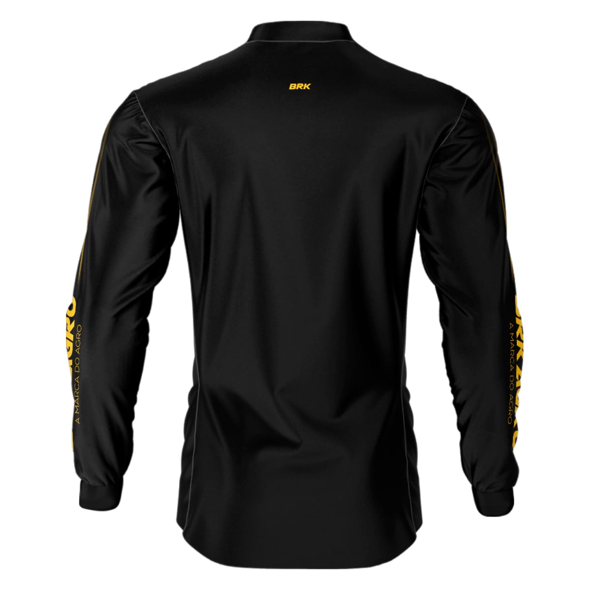 Camisa Agro Brk Básica Preto e Amarelo com Proteção Solar UV50+ - Brk Agro