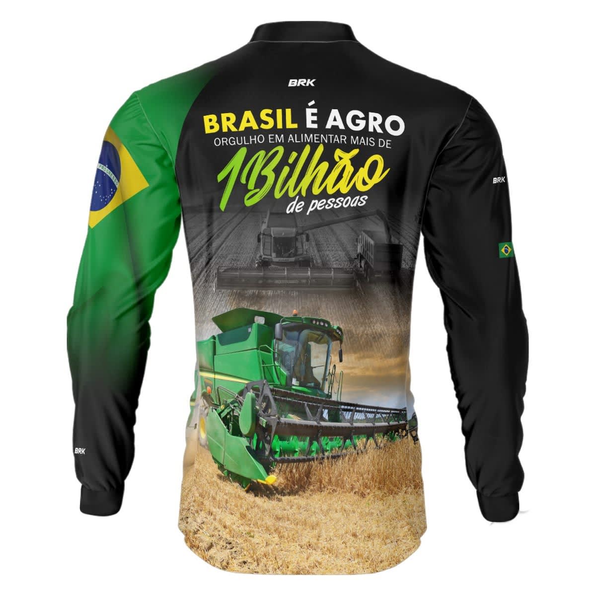 Camisa Agro Brk Agro é Bilhão com Proteção Solar UV50+ - Brk Agro