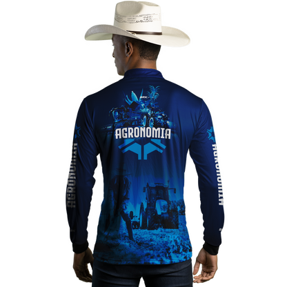 Camisa Agro Brk Agronomia Azul com Uv50+ - BRK AGRO