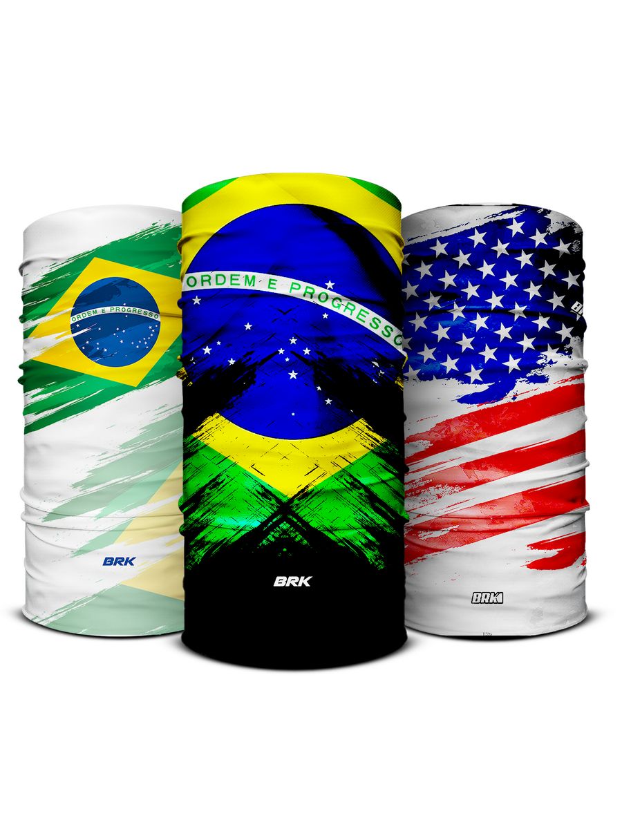 Bandana Brasil com Proteção Solar UV50