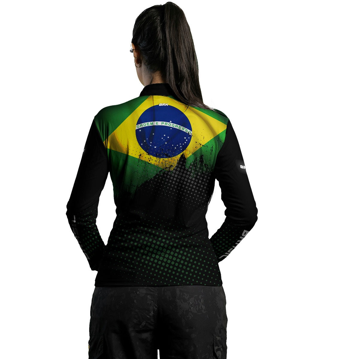 Camisa Agro Feminina Brk Brasil com Proteção Solar UV50+