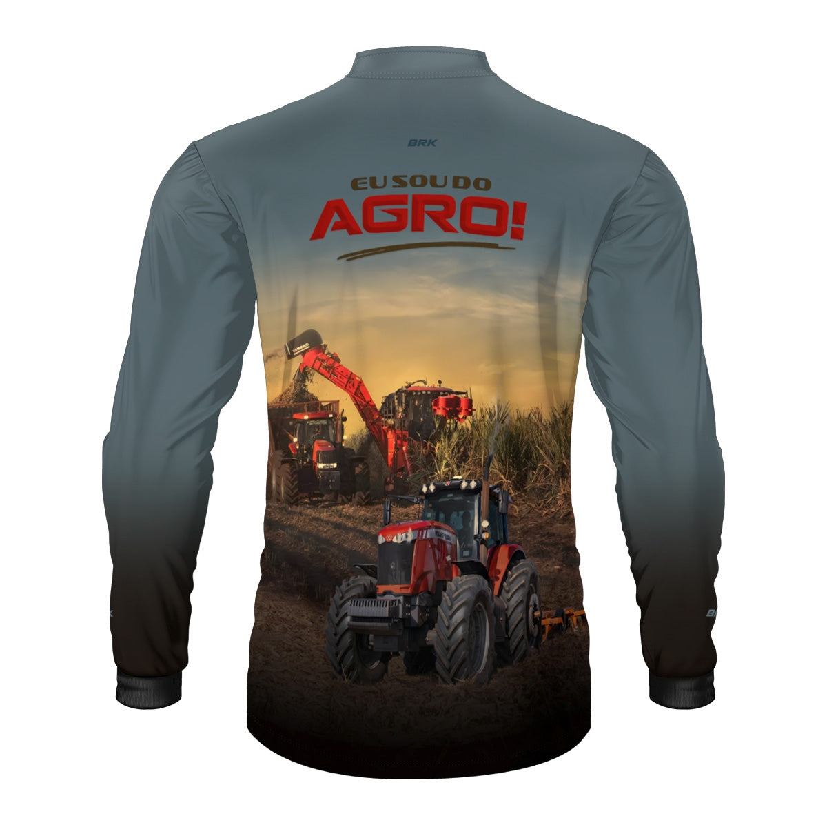 Camisa Agro Brk Eu Sou do Agro Trator Agrícola com Proteção UV50