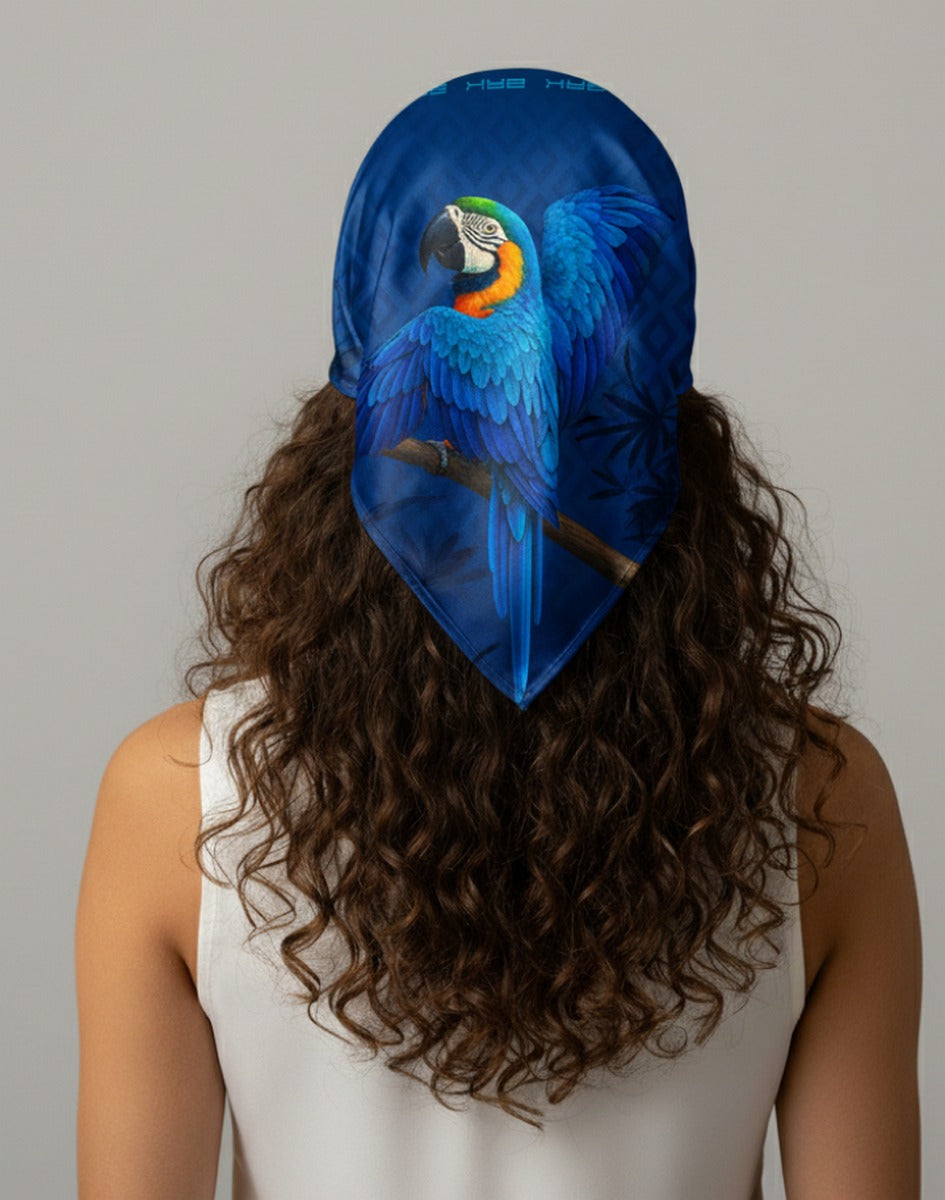 Lenço com Proteção UV50 Brk Arara Azul Escuro