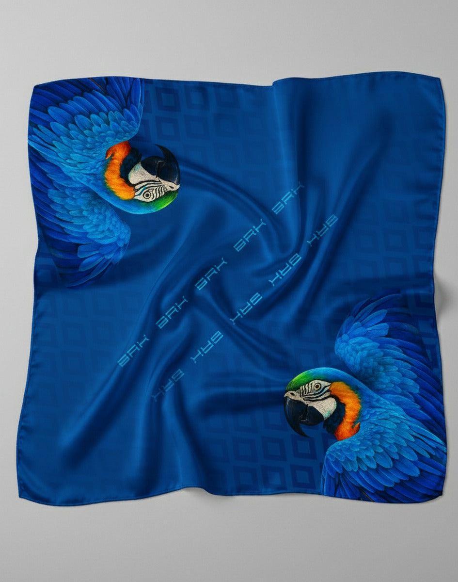 Lenço com Proteção UV50 Brk Arara Azul Escuro