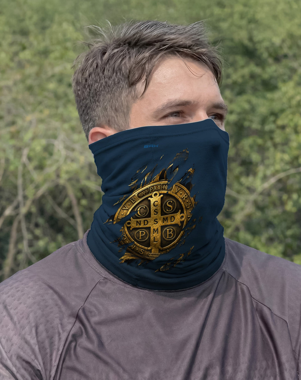 Bandana Tubeneck Brk Medalha São Bento com UV50+ - Brk Agro
