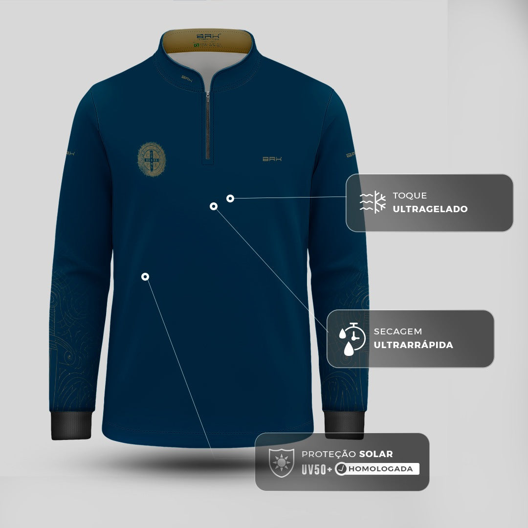 Camisa Agro Infantil Brk São Bento Medalha Dourada com Proteção UV50+